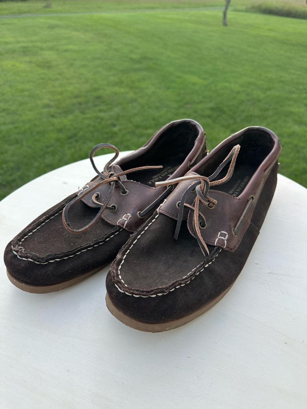 American Eagle Mens 12 Brown Suede Boat Shoes